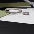 Van Cleef Beaded Stone Row Gold Ring and Bracelet Set