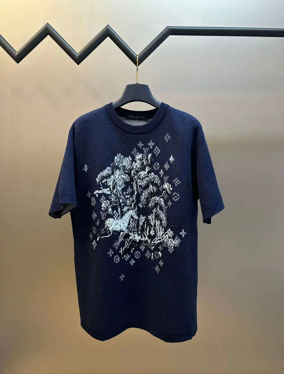Louis Vuitton Short-Sleeved Jacquard Crewneck