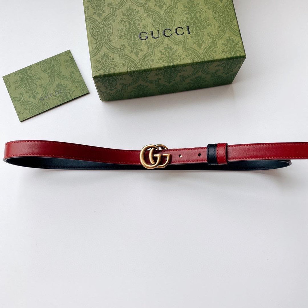 GUCCI — Double G Thin Belt