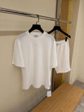 Off White Men White Blue Arrow Tee Shorts Set