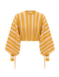 Zimmermann Striped Cashmere Cropped Sweater