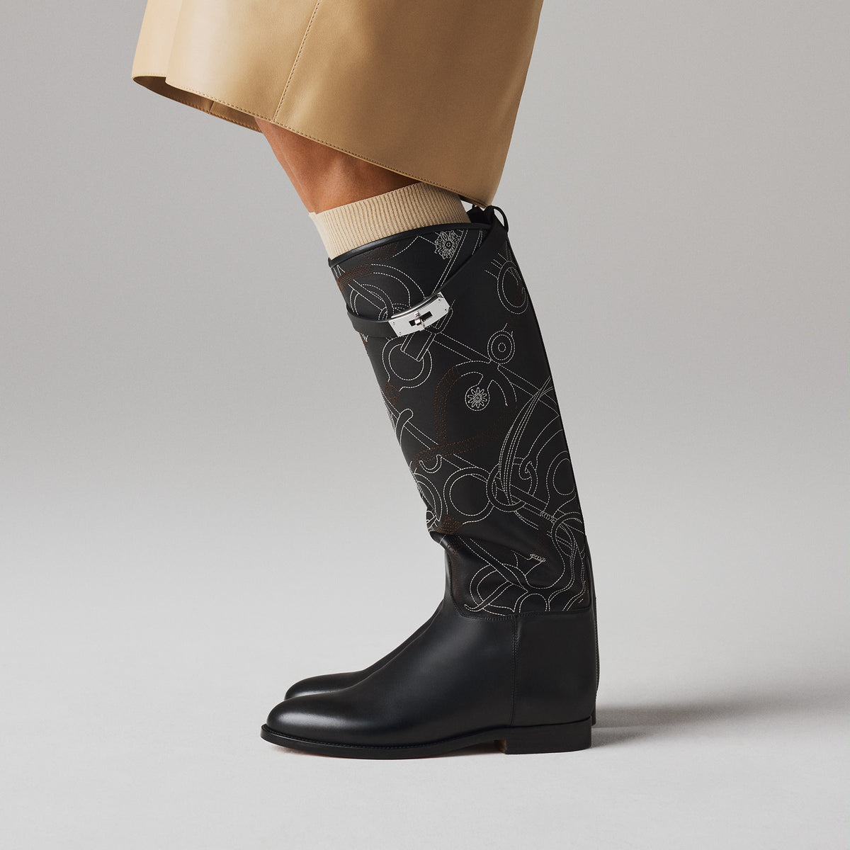 Hermès Jumping Boot – Panoplie Équestre Embroidered