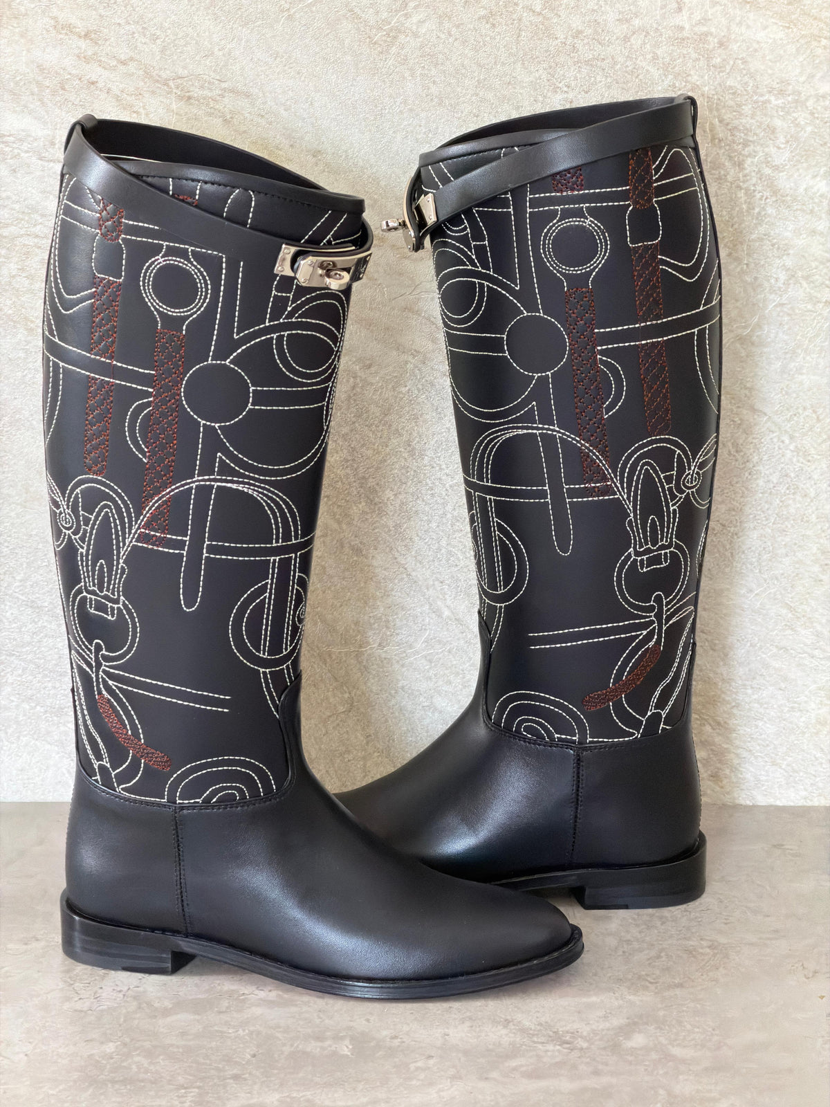 Hermès Jumping Boot – Panoplie Équestre Embroidered