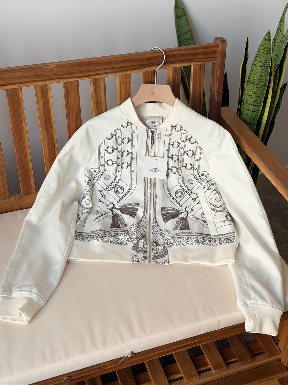 Miu Miu Striped Knit Zip Cardigan