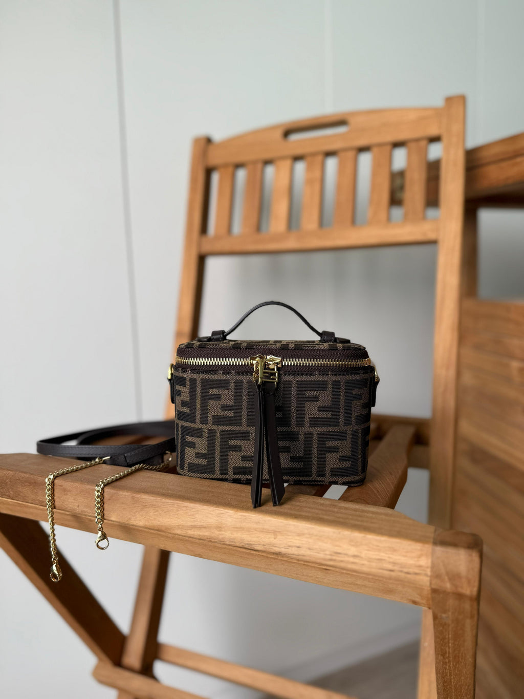 Fendi FF Logo Vanity / Camera Case Bag
