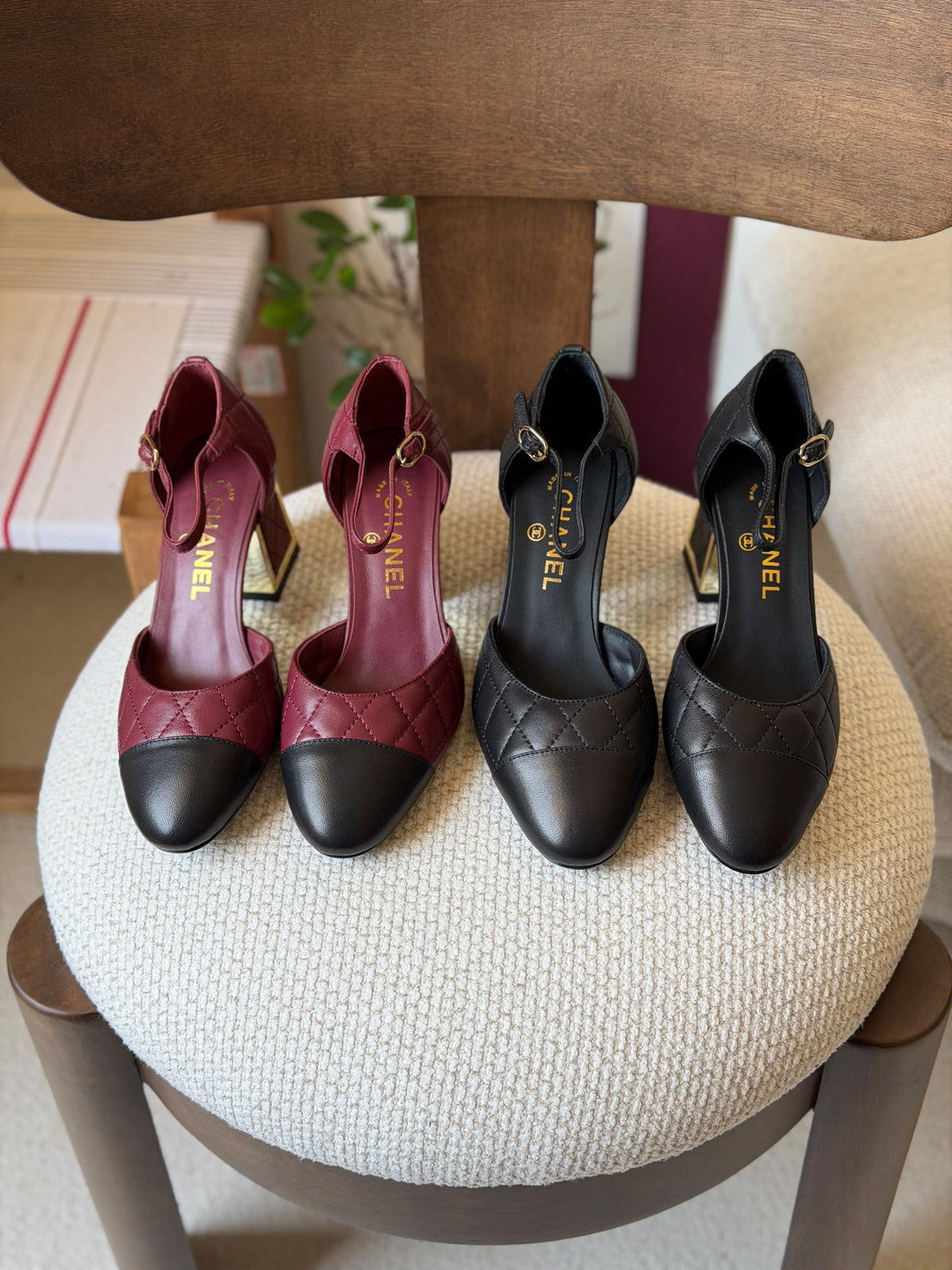 Chanel Quilted Leather Mary Jane / Heeled Pump