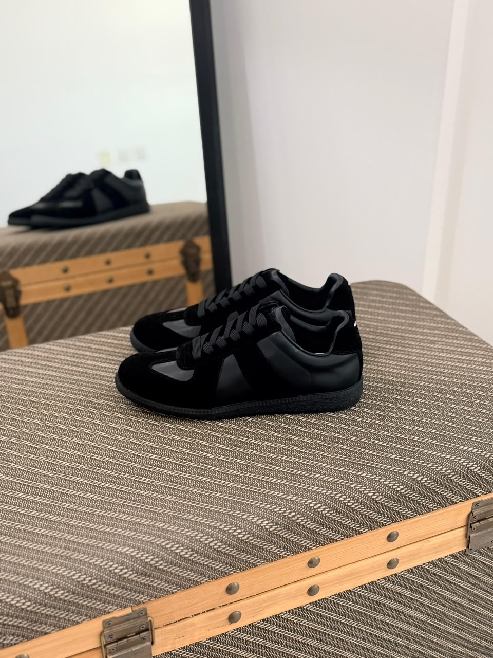 Maison Margiela Replica Calf & Lambskin Leather Sneakers