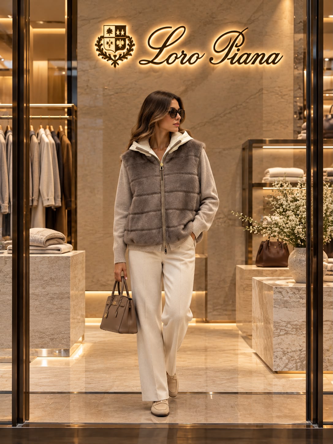 Loro Piana Reversible Hooded Cashmere and Fur-Trimmed Quilted Jacket