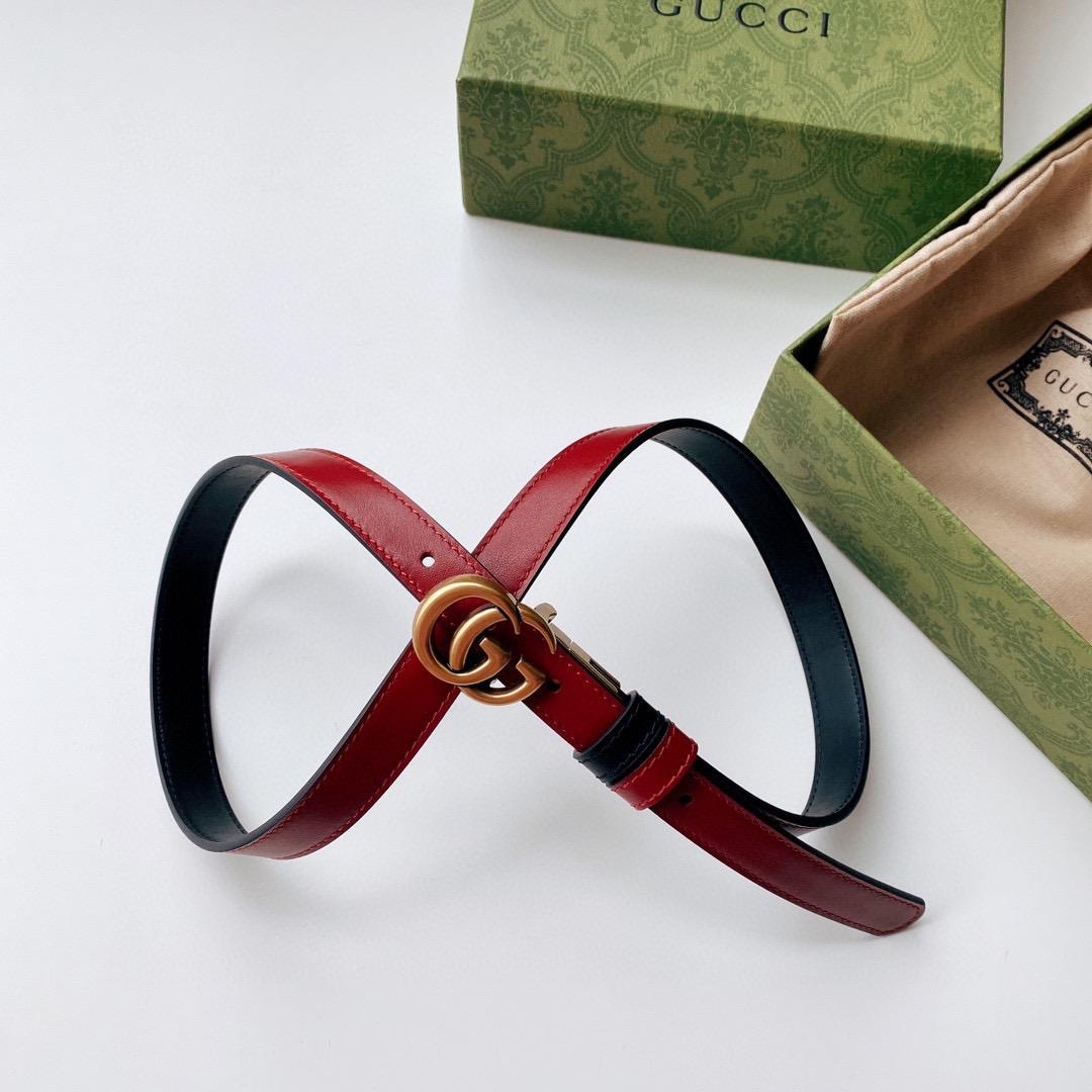 GUCCI — Double G Thin Belt
