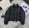 Prada Cropped Re-Nylon Down Jacket with Flap Pockets
