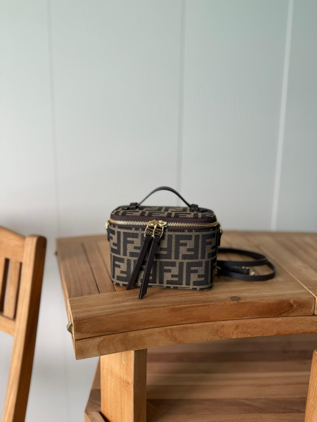 Fendi FF Logo Vanity / Camera Case Bag