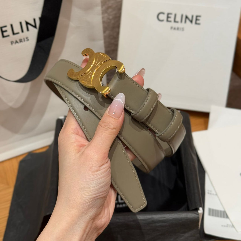 Celine Triomphe Leather Belt