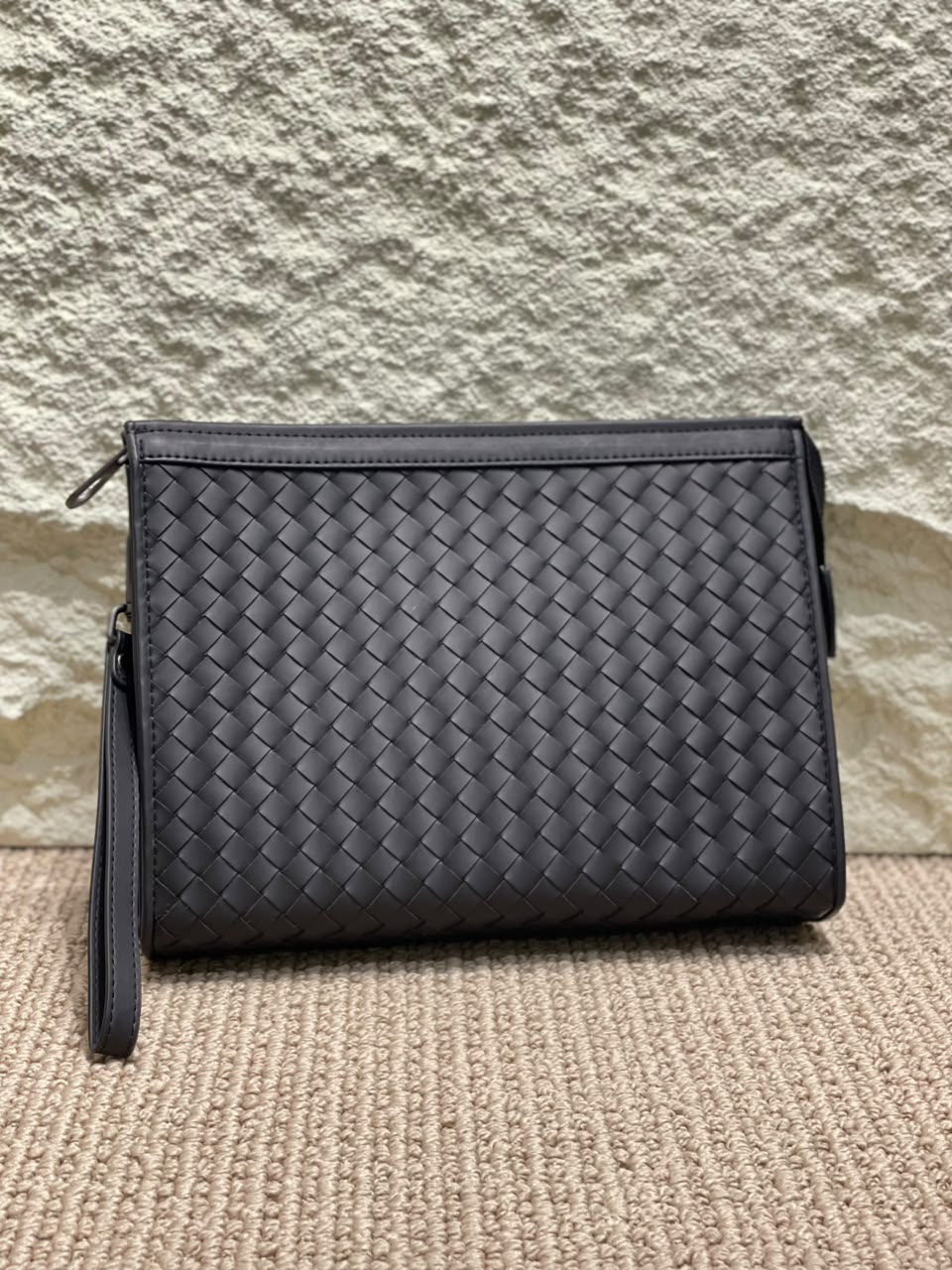 Bottega Fine Weave Wrist Clutch