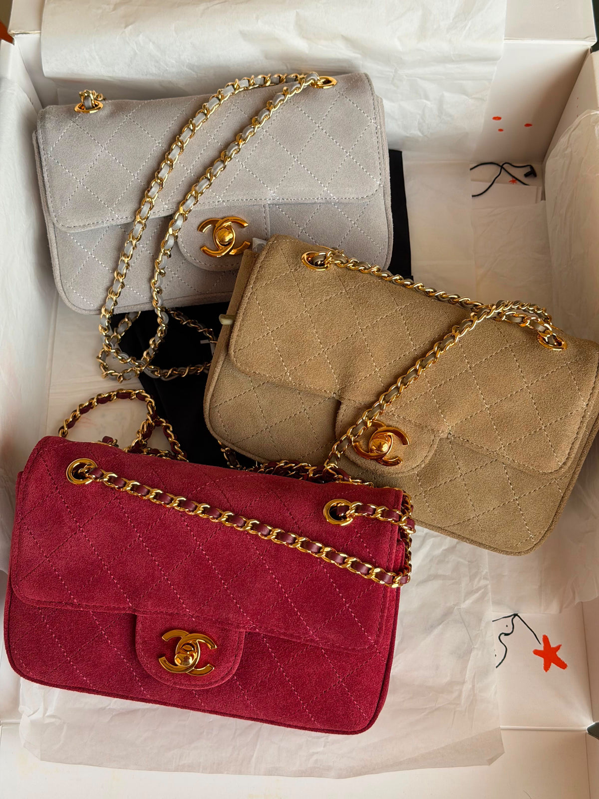 Chanel Classic Flap Suede 20 CM