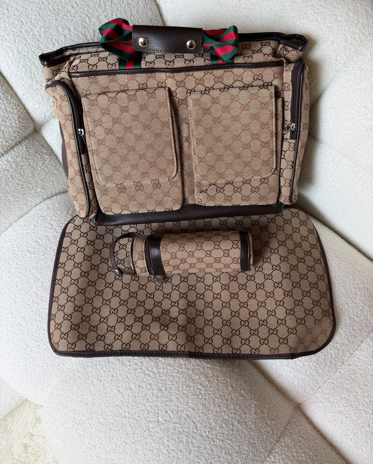 Gucci GG Web Handle Baby Tote Set