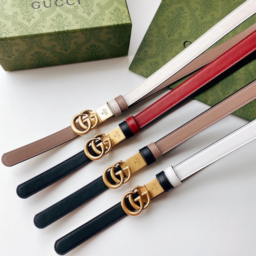 GUCCI — Double G Thin Belt