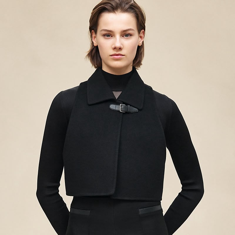 Hermès Cropped Cape Jacket