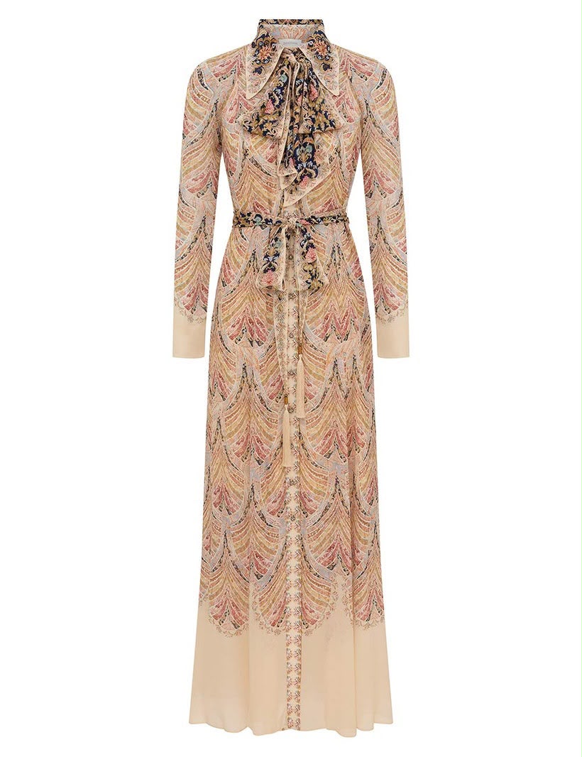 Zimmermann Cassia Silk-Twill Midi Dress