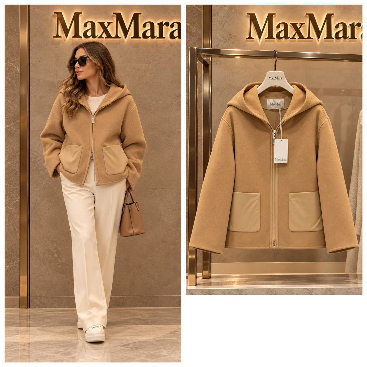 maxmara Hooded Zip-Up Jacket