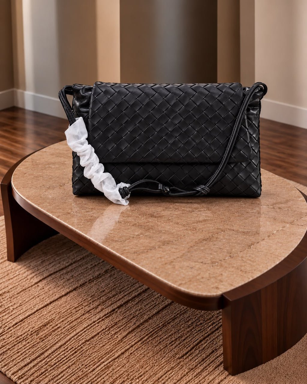 Bottega Veneta Intrecciato Suede/Leather Crossbody Bag