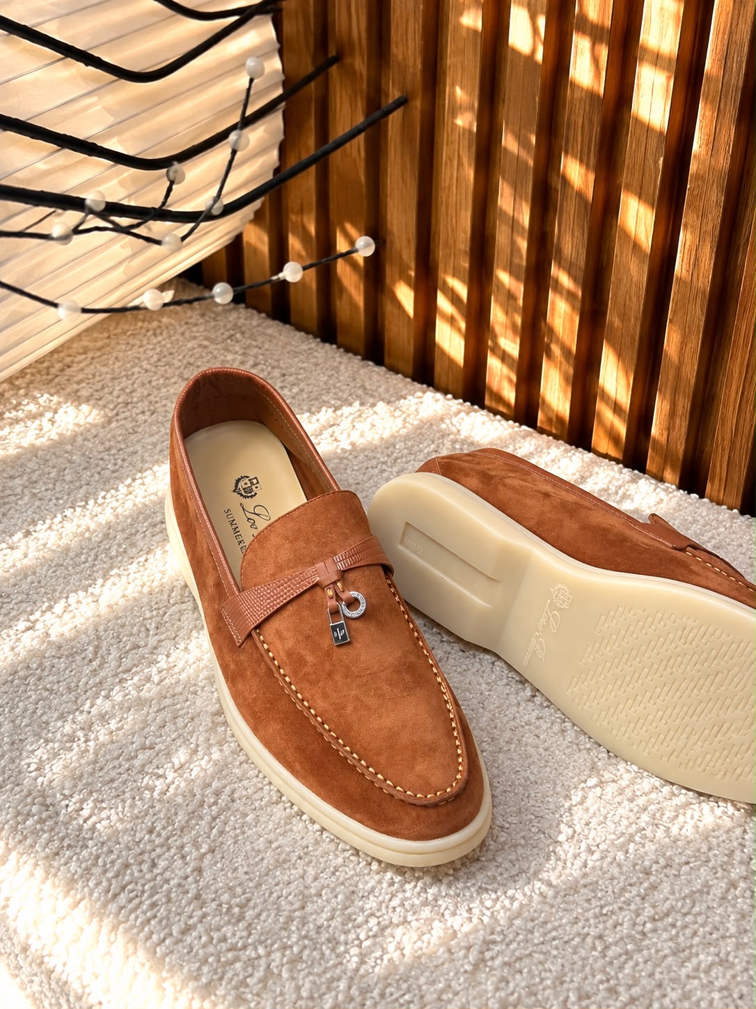 Loro Piana Alligator Skin Charms Walk Loafer – Suede