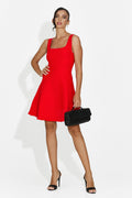 Maje Ribbed Knit Skater Dress