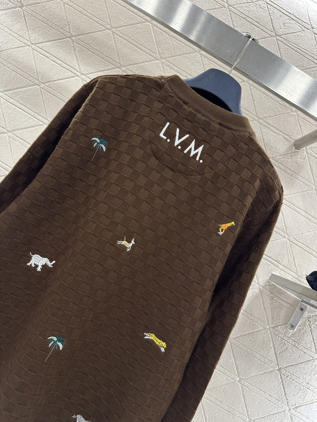 Louis Vuitton — LV x The Darjeeling Limited Embroidered Long-Sleeved Crewneck