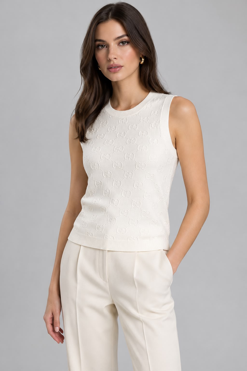 Gucci GG Fine Viscose Jacquard Tank Top