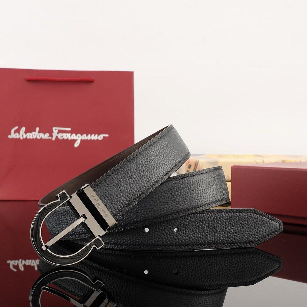 Salvatore Feragamo Gancini Reversible Leather Belt