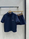Miu Miu Short-Sleeve Polo Shirt and Matching Mini Skirt Set