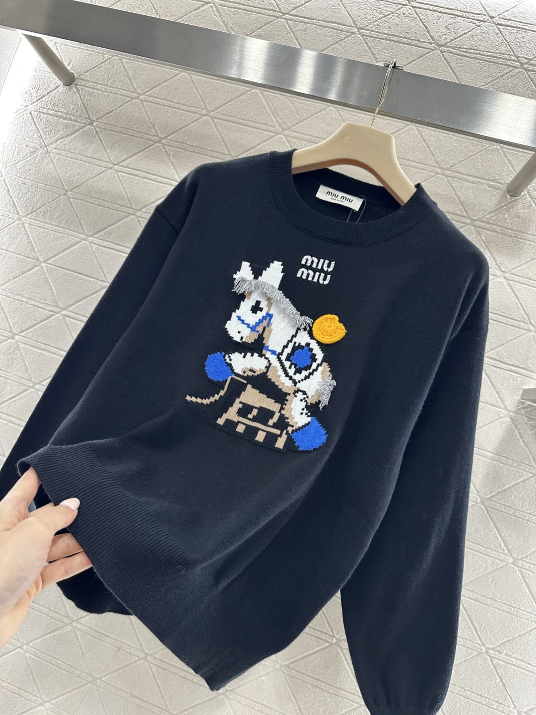 Miu Miu BLUE Knit Cashmere
