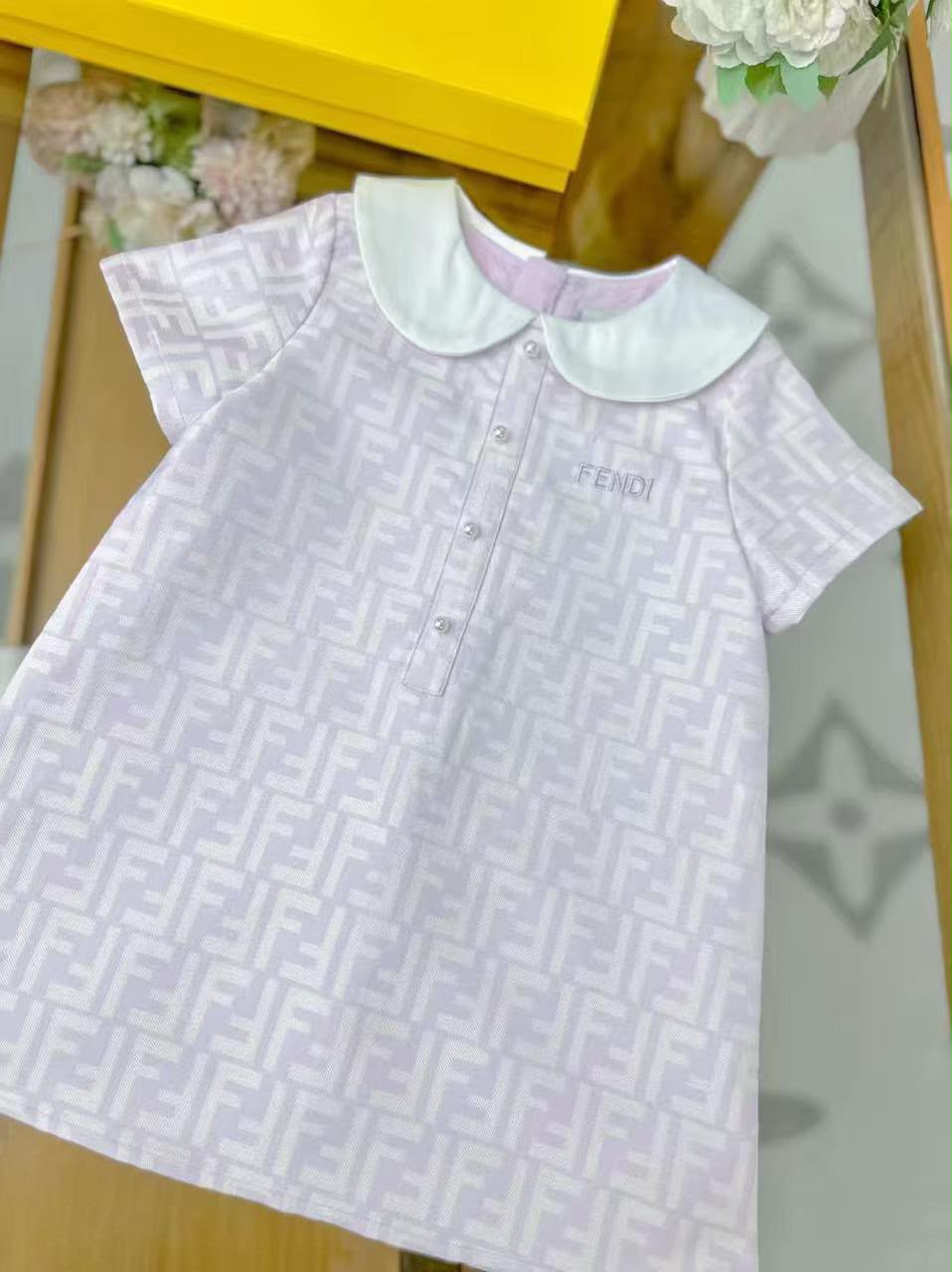 Fendi Kids Pink FF Shirt Dress