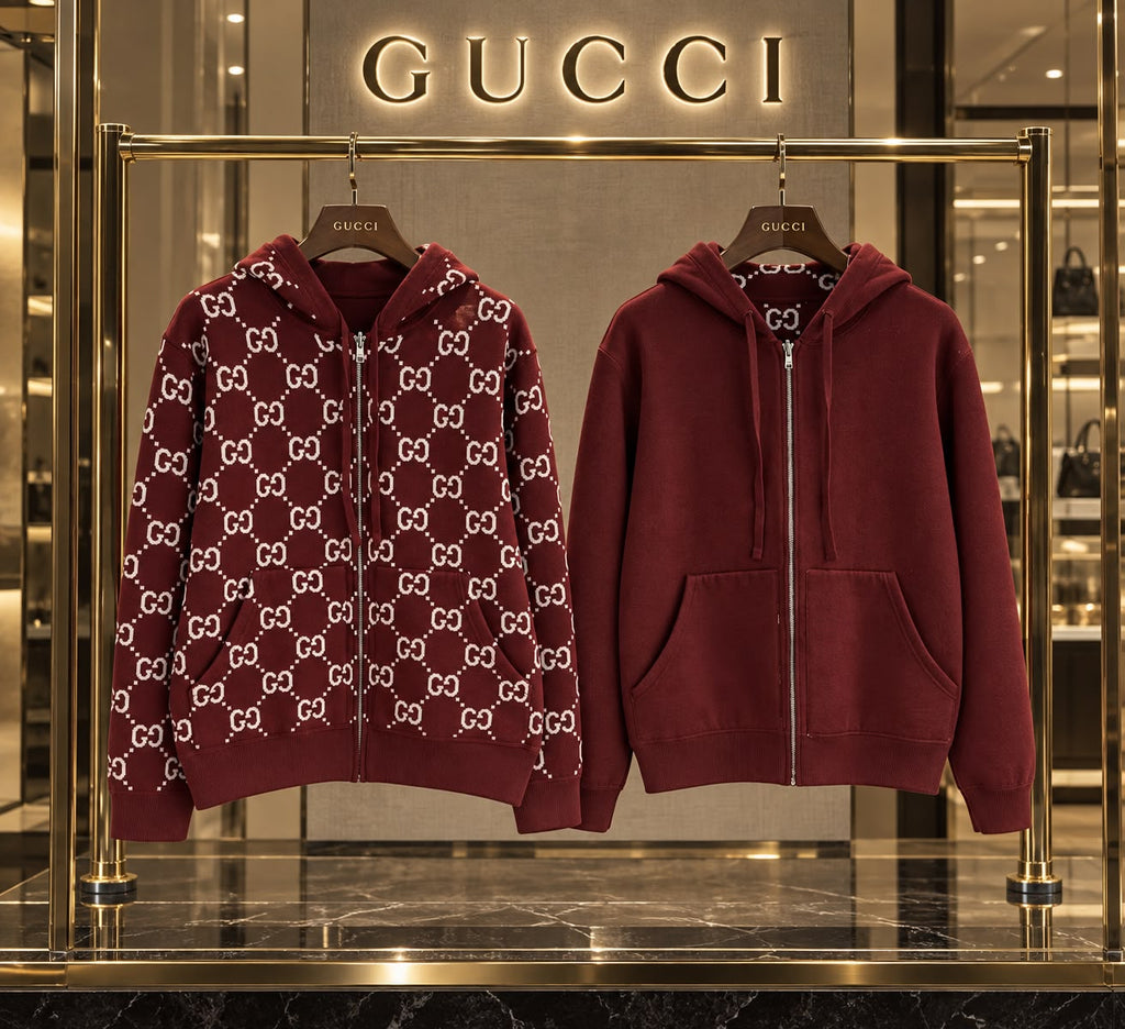 Gucci Reversible GG Zip-Up Hoodie