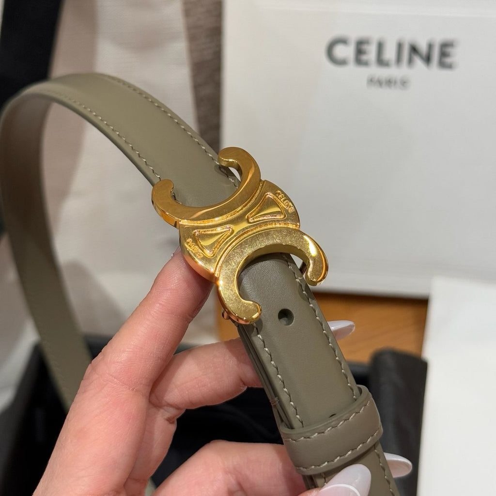 Celine Triomphe Leather Belt