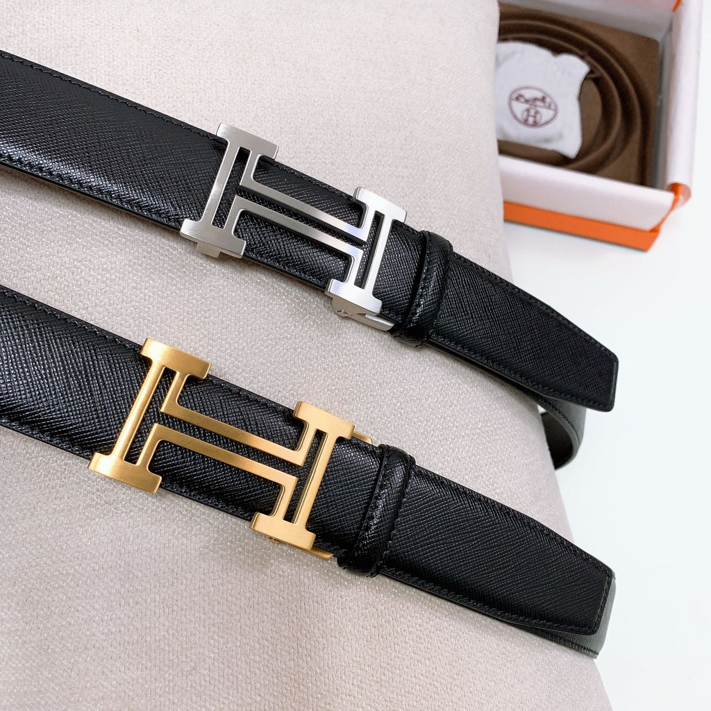Hermès – H au Carre belt buckle & Reversible leather strap