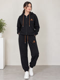 Loro Piana Embroidered Logo Zip-Up Hoodie and Jogger Pants Tracksuit Set