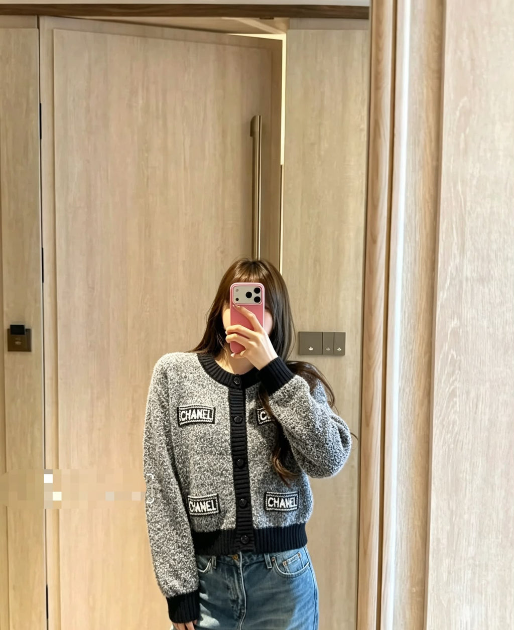 Chanel Tweed-Effect Knit Cardigan