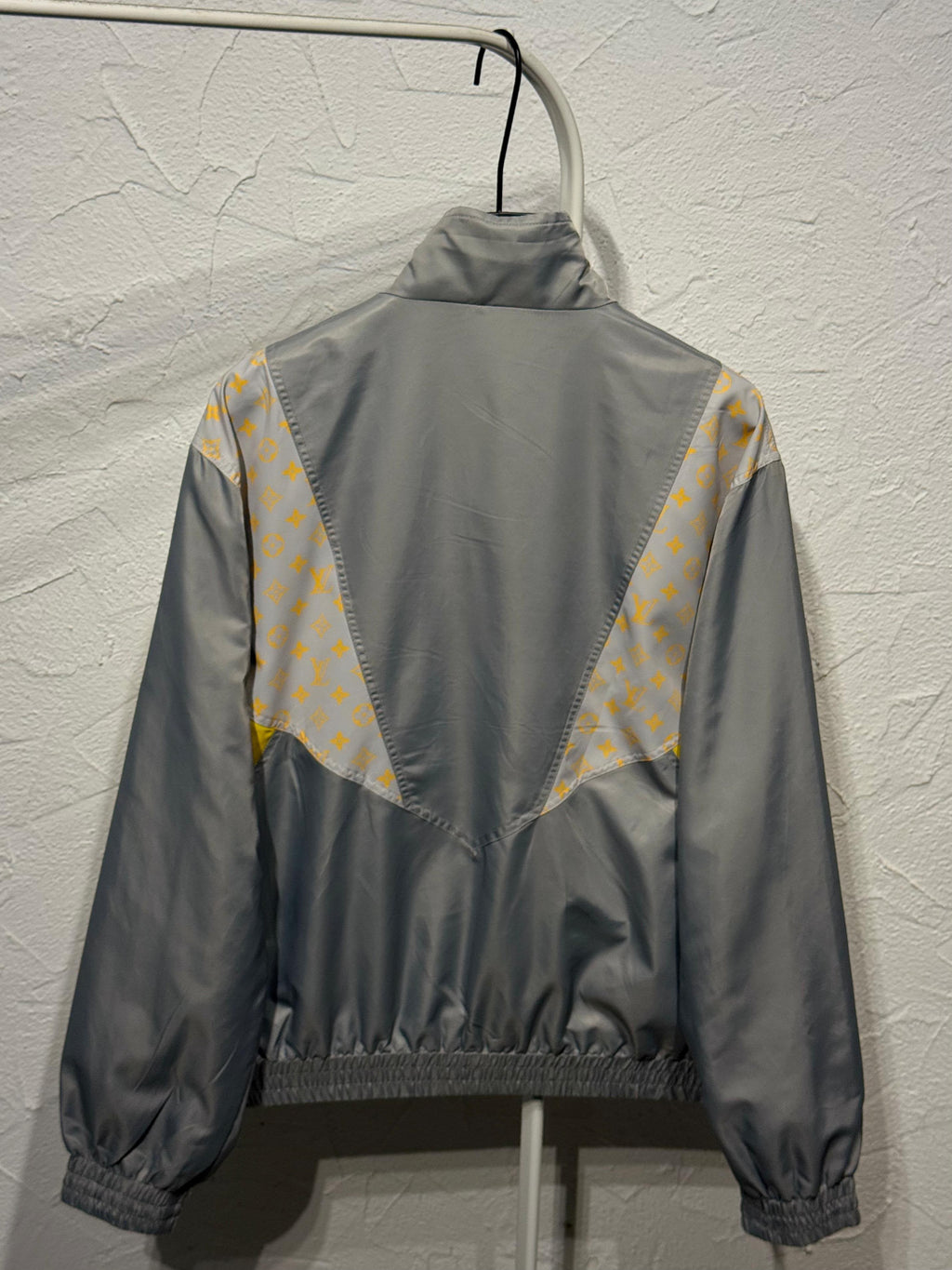 Louis Vuitton Grey Yellow Monogram Panel Zip Jacket