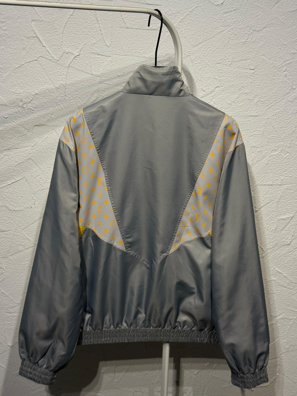 Louis Vuitton Grey Yellow Monogram Panel Zip Jacket