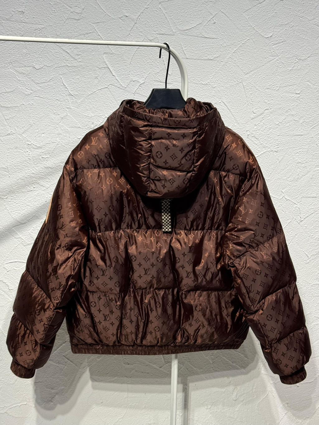 Louis Vuitton Brown Monogram Hooded Puffer Jacket