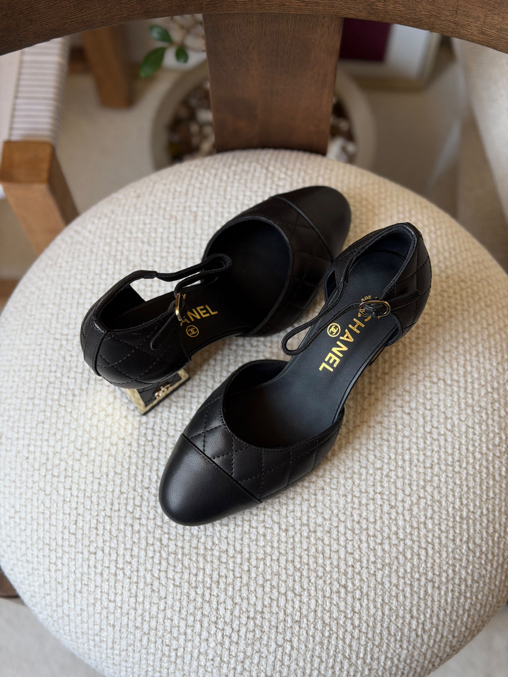 Chanel Quilted Leather Mary Jane / Heeled Pump