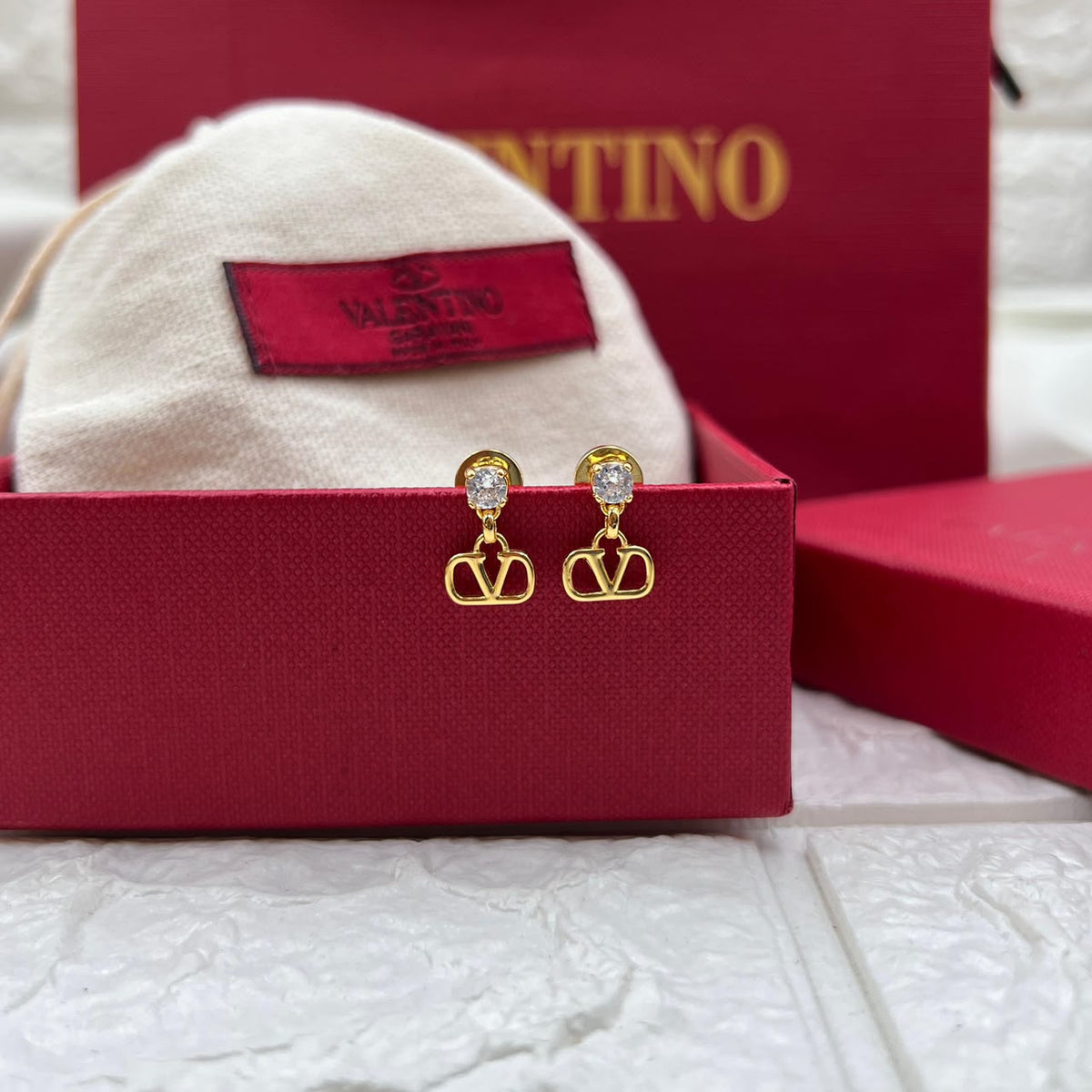Valentino Garavani VLogo Signature Drop Earrings