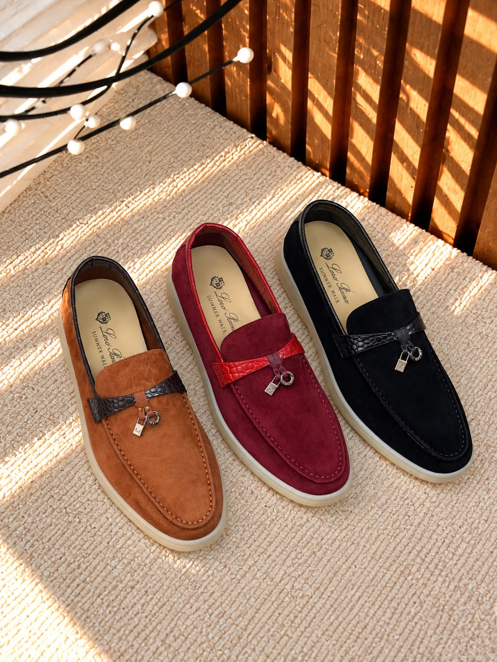 Loro Piana Alligator Skin Charms Walk Loafer – Suede
