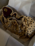 Chanel Polka Dot Shearling Drawstring Bucket
