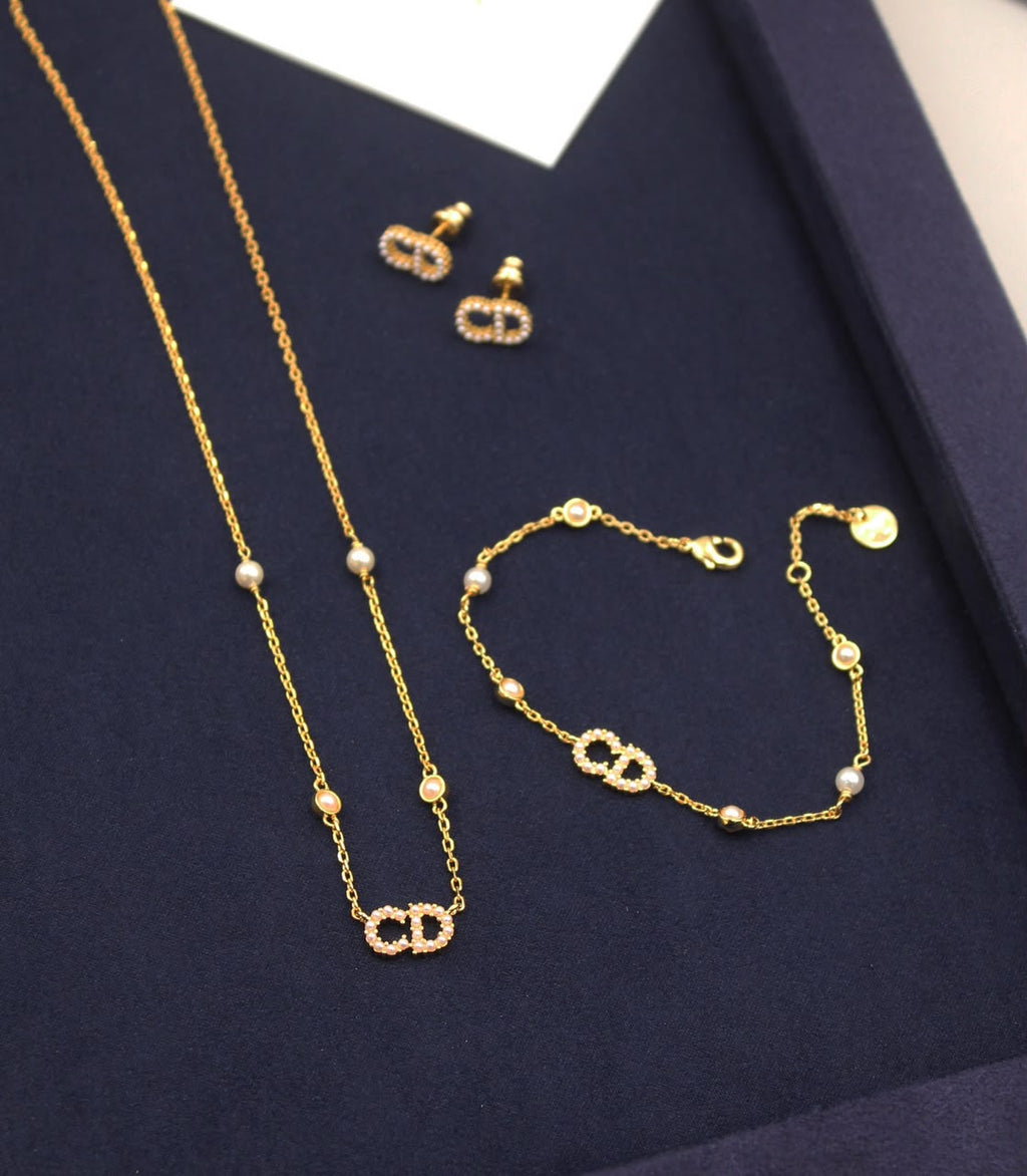 Dior CD Gold Jewelry Set