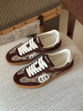 Gucci Interlocking G Monogram Suede and Canvas Low-Top Sneakers