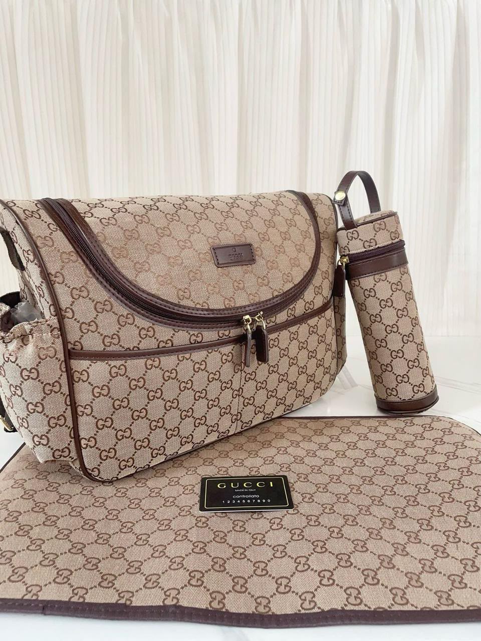 Gucci GG Rounded Flap Baby Bag Set