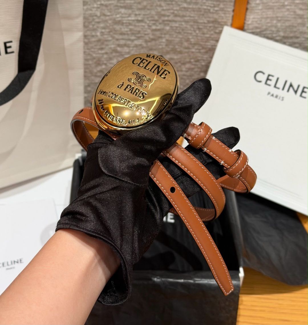 Celine Maison Celine Oval Buckle Belt