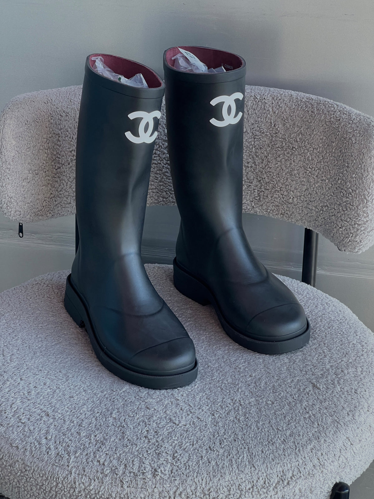 Chanel Rubber Rain Boots / Coco Beach Boots