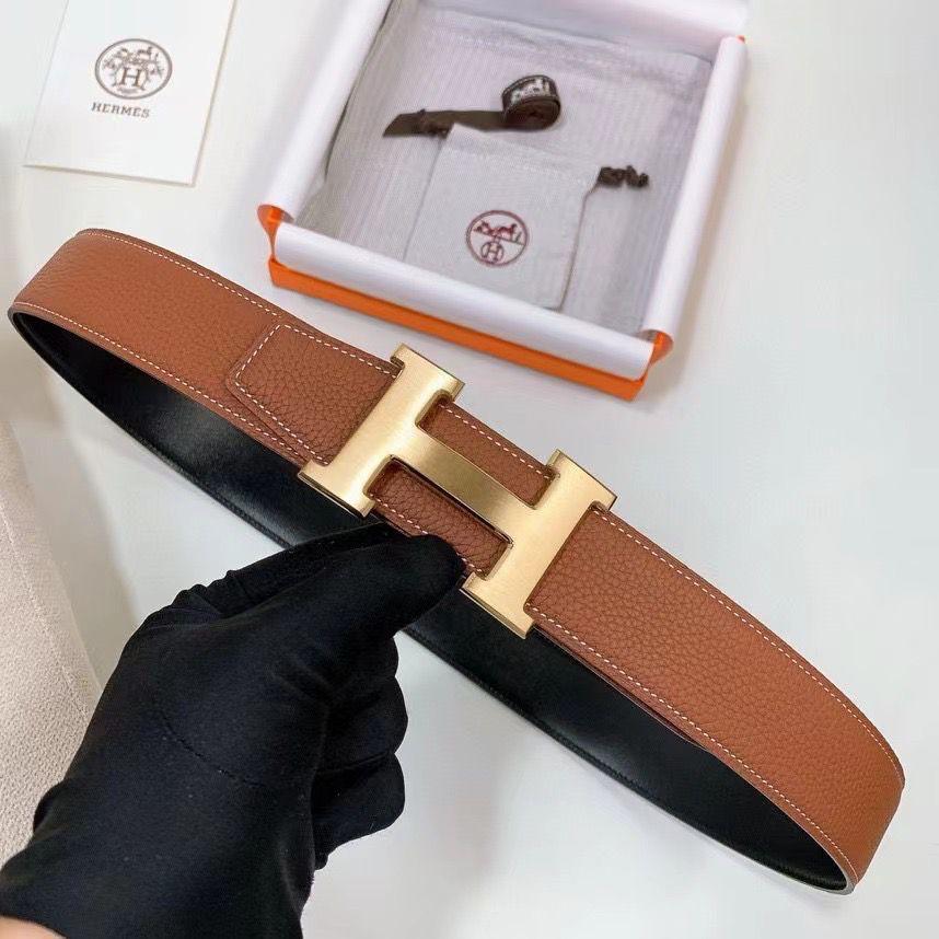 Hermès – Tube H belt buckle & Reversible leather strap 38 mm